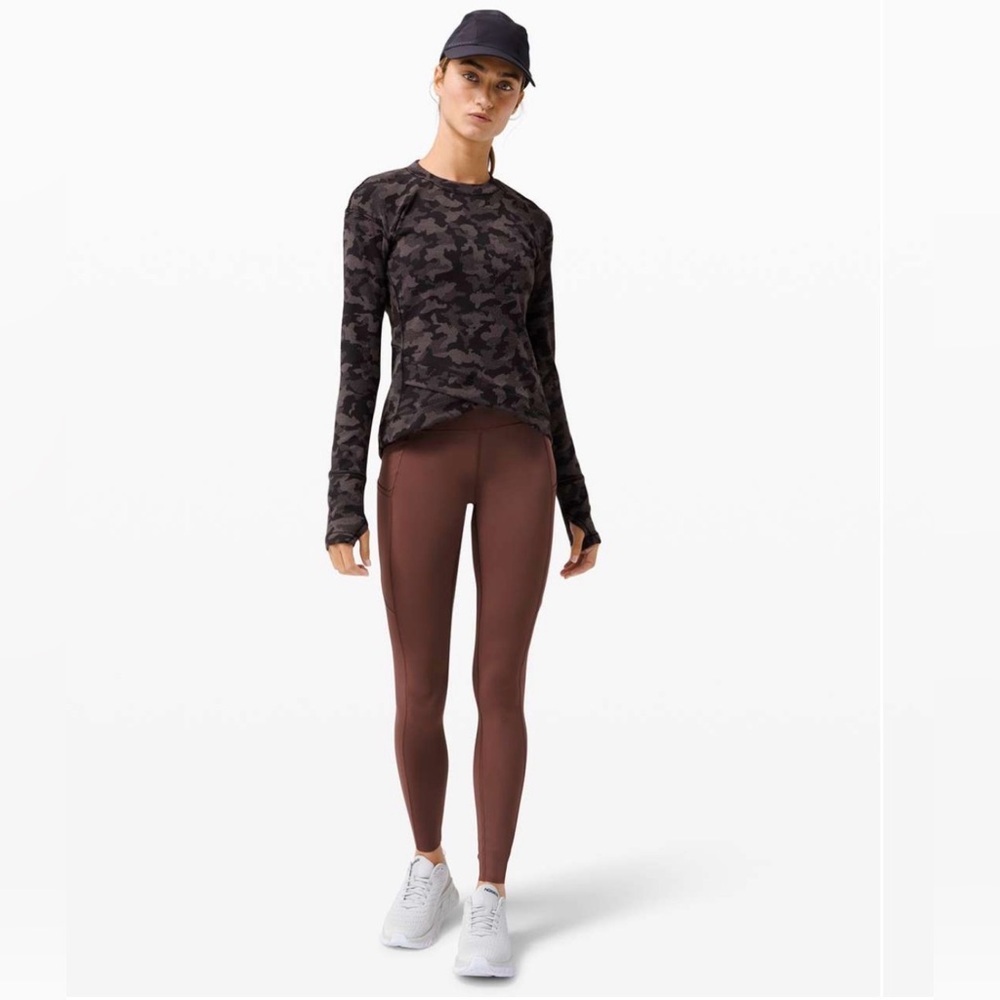 Lululemon Close to Crossing Long Sleeve Rulu Heritage Camo - Black - Size 4